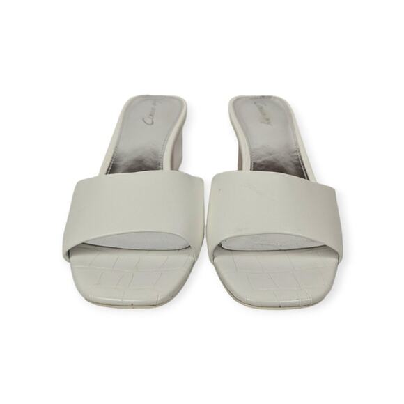 Circus NY by Sam Edelman White Croc Nova Block Heel Mules Size 6.5 - Picture 3 of 11